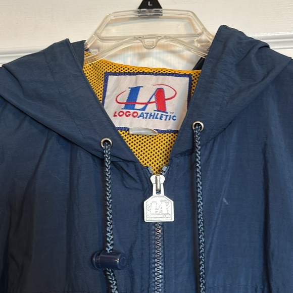 Logo Athletic men’s vintage blue windbreaker Notre Dame jacket size large - Picture 2 of 9